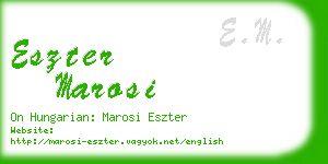 eszter marosi business card